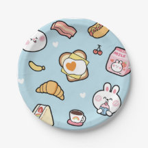 Platos de papel y fiesta