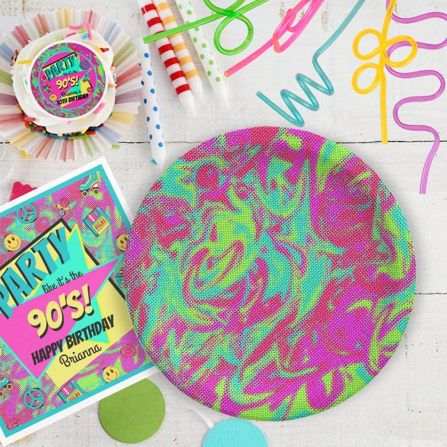 Platos de pasteles fiestas de los años 90 (Subido por el creador)