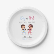 Platos de Revelación de Género de Bebés Boxeadores
