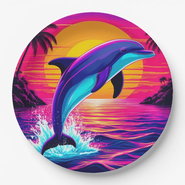 Platos Decorativos para Fiesta de Verano de Delfin (Anverso)