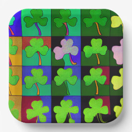Platos del Día de San Patricio con tréboles