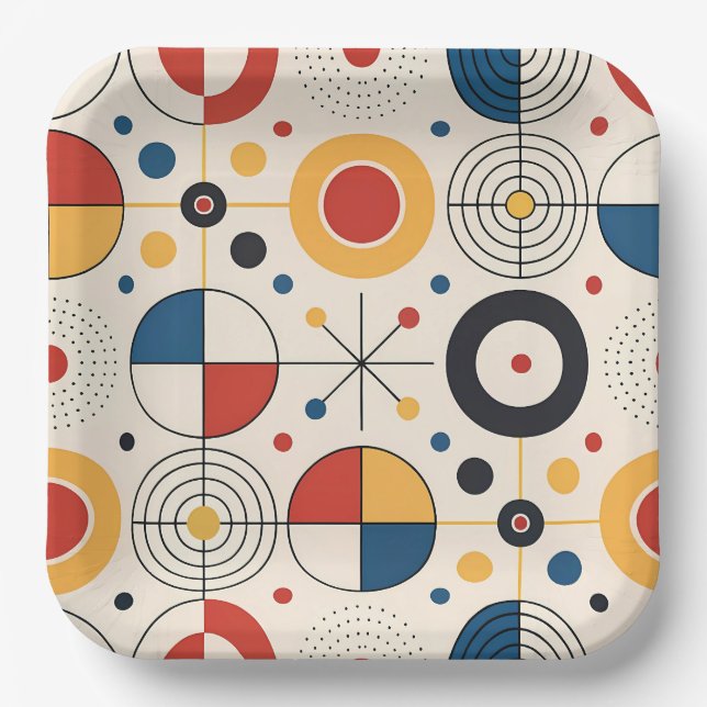 Platos diseño geométrico (Anverso)