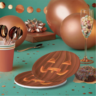 Platos divertidos de Halloween Jack-o-lantern Plat