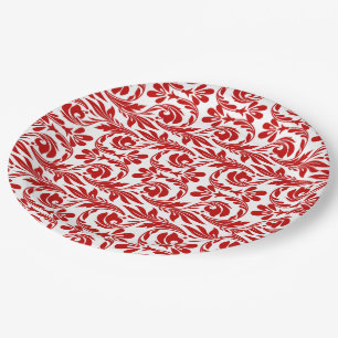 PLATOS FIESTAS Waves-Red-White-PAPER