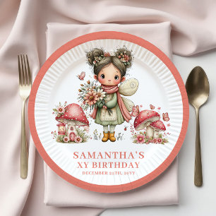 Platos Florales Pastel Cumpleaños Hada Linda 5º An