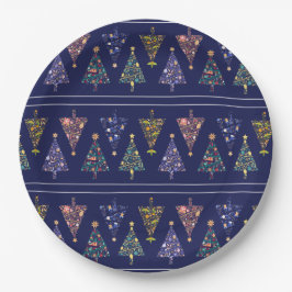 Platos modernos de Fiesta de árbol de Navidad - se