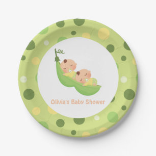 Platos para Baby Shower de Guisantes Durmientes en