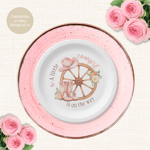 Platos para Baby Shower de Pequeña Vaquera en Cami