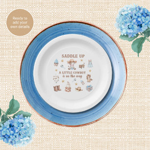 Platos para Baby Shower de Vaquero Saddle Up