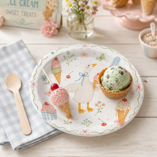 Platos para Baby Shower Social de Helado Silly Goo