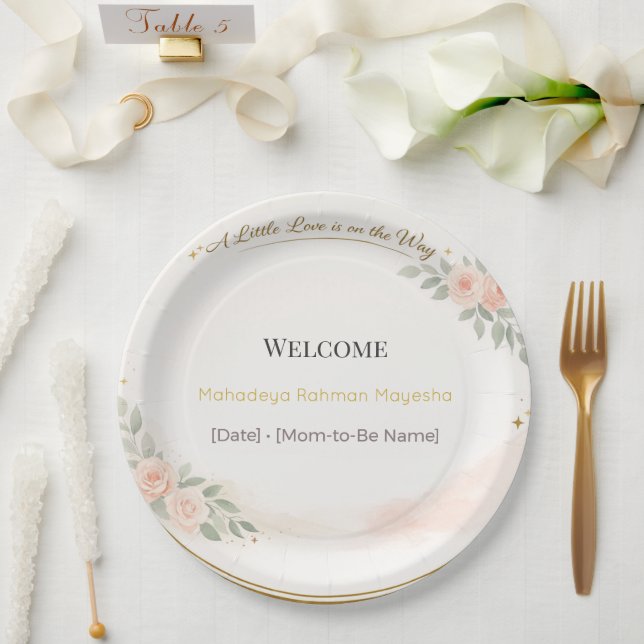 Platos para Baby Shower | Tema Invernal de Copo de (Boda)