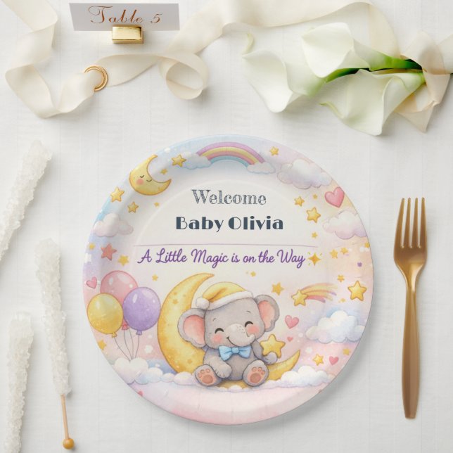 Platos para Baby Shower | Tema Luna Mágica (Boda)