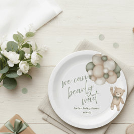Platos para Baby Shower 'We Can Bearly Wait'