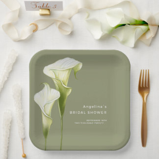 Platos para Desayuno Nupcial Lirios de Calla delic
