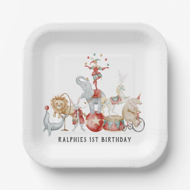 Platos para Fiesta de Cumpleaños de Artistas de Ci (Anverso)