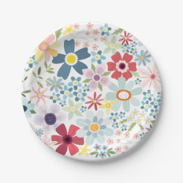 platos para fiesta de cumpleaños de flores silvest
