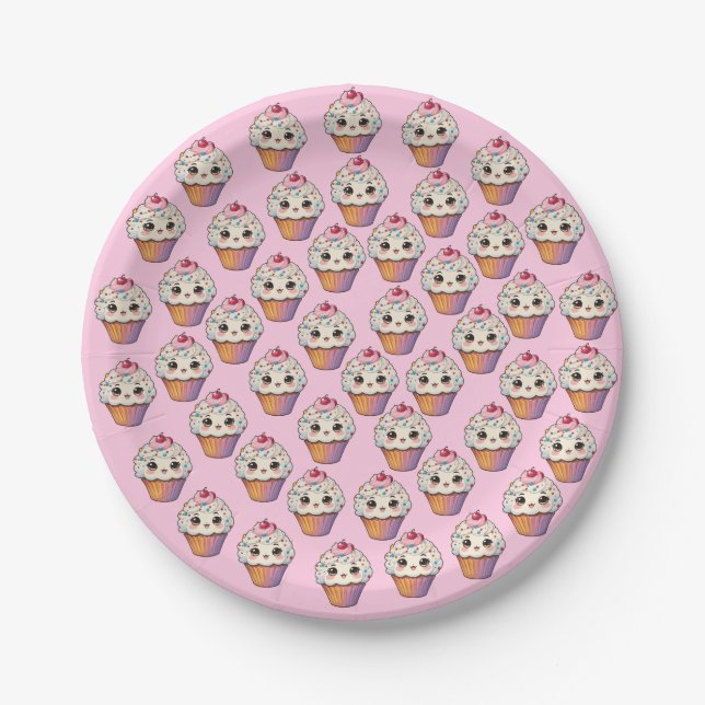 Platos para fiesta de cupcakes más nuevos (Anverso)
