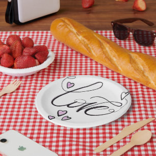 Platos para Fiesta de Escritura de Amor   Pícnic R