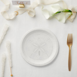 Platos para Tarta de Boda Playa Dólar de Arena