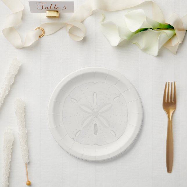 Platos para Tarta de Boda Playa Dólar de Arena (Boda)