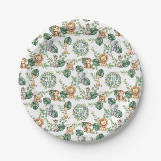 Platos para Tarta de Cumpleaños Safari del Salvaje