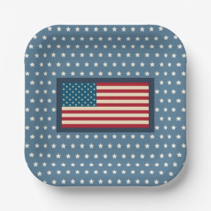 Platos Patrióticos de la Bandera Americana para Pi