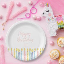 Platos personalizados para fiesta de cumpleaños