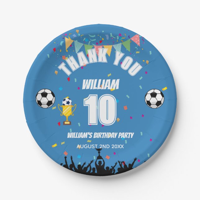 Platos personalizados para fiesta de cumpleaños de (Anverso)