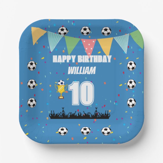 Platos personalizados para fiesta de cumpleaños de (Anverso)