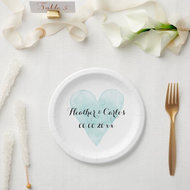 Platos personalizados para la fiesta de bodas con  (Boda)