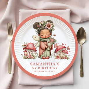 Platos Rosa Claro para Cumpleaños Mágico de Hada 3