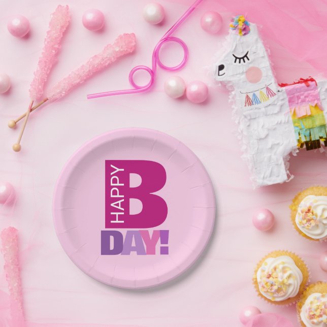 Platos simples y divertidos de papel de día festiv (Fiesta)