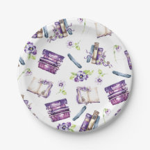 Platos Temáticos de Libros para Ducha de Nuevo Cap