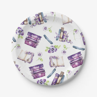 Platos Temáticos de Libros para Ducha de Nuevo Cap