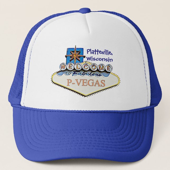 Platteville, Wisconsin P-Vegas, gorra de béisbol a (Anverso)