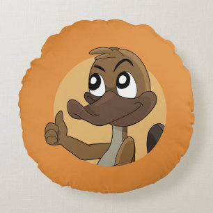 Platypus dando pulgares hacia arriba almohada redo