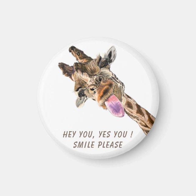 Plausible regalo de imanes Giraffe Tongue fuera -  (Frente)