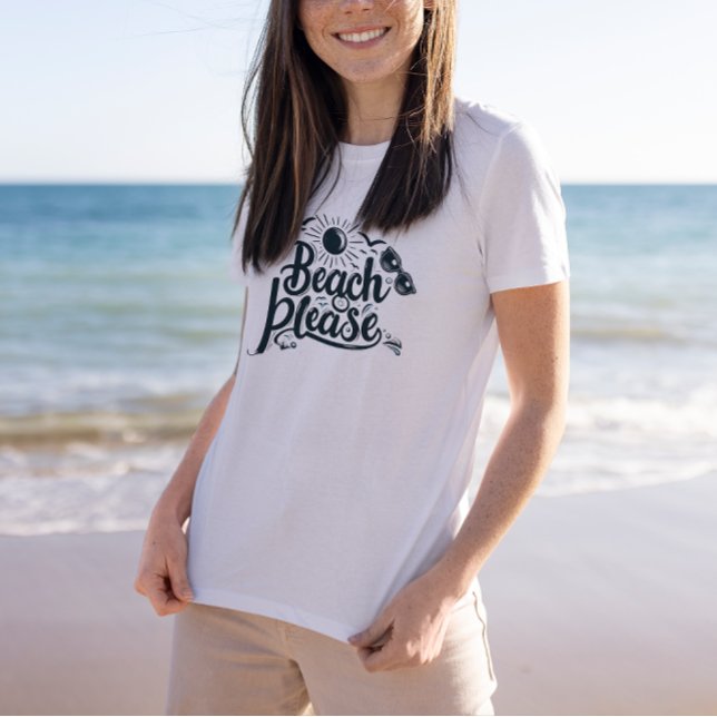 Playa azul y negra, por favor camiseta (Subido por el creador)