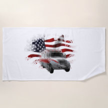 Bandera de Estados Unidos Toalla de Ambulancia EMT