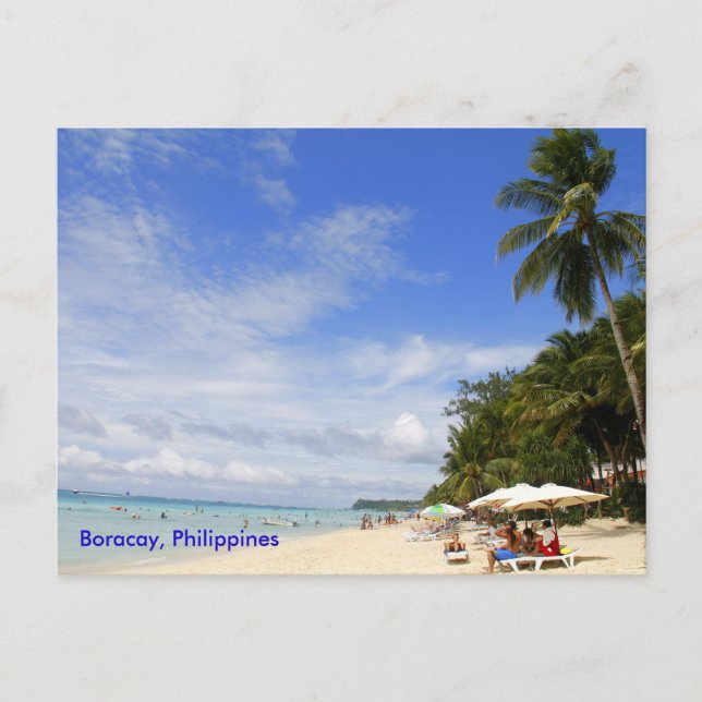 Playa Blanca, postal Boracay (Anverso)