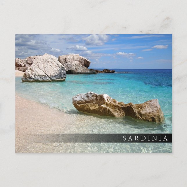 Playa Cala Mariolu, postal del bar de Cerdeña (Anverso)