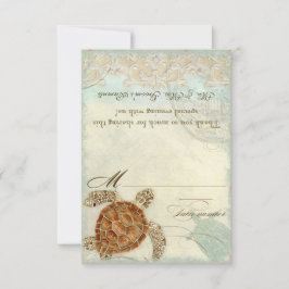 Playa costera de tortuga marina - Tarjetas de carp