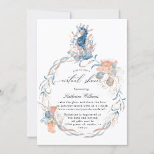 playa costera virtual baby Shower Invitación