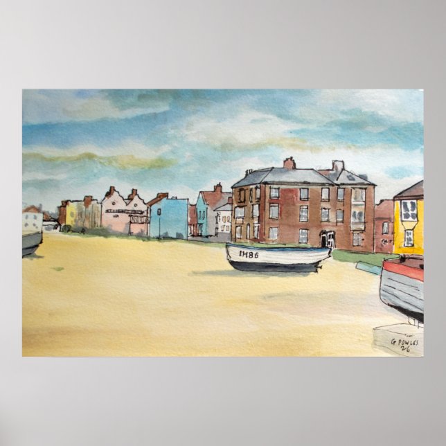 Playa de Aldeburgh – Arte de muro costero (Frente)