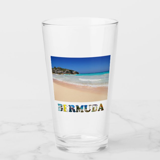 Playa de arena rosada de Bermudas - Pintada de cer (Anverso)