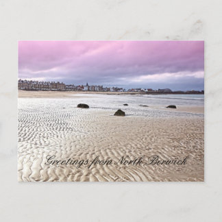 Playa de Berwick Norte en Escocia, postal