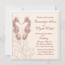 playa de caballitos de mar - invitación de boda ma