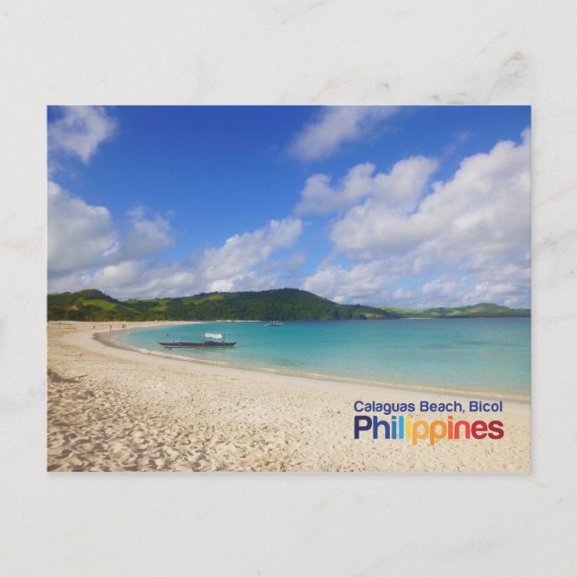Playa de Calaguas Bicol, postal de Filipinas (Anverso)