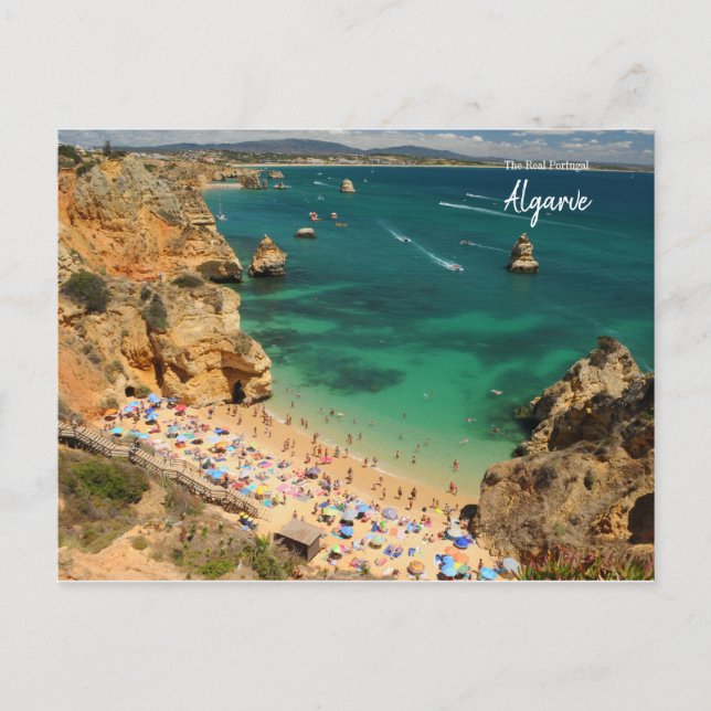 Playa de Camilo Lagos Algarve Tarjeta Postal (Anverso)