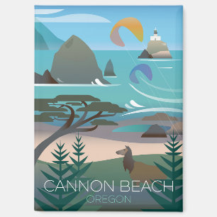 Playa de Cannon, imán del refrigerador de Oregón